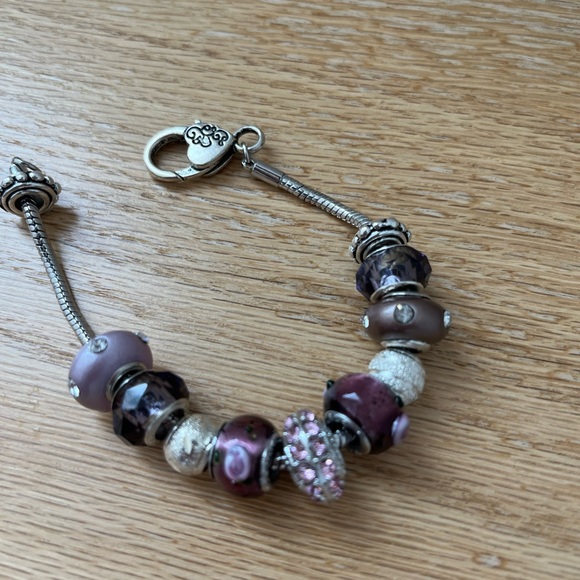 Silver and Purple Charm Bracelet - Picture 3 of 5